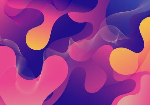 Abstract fluid or liquid gradient shape vibrant color background 스톡 일러스트