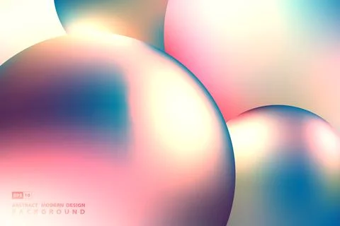 Abstract fluid orb of sphere design artwork colorful background. Illustrazione stock