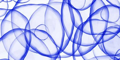 Abstract fluid painted background with blue bubbles. Alcohol ink or watercolor Stock Illustration