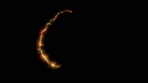 Abstract Fluid Particles Circle Background Stock Footage 208855564