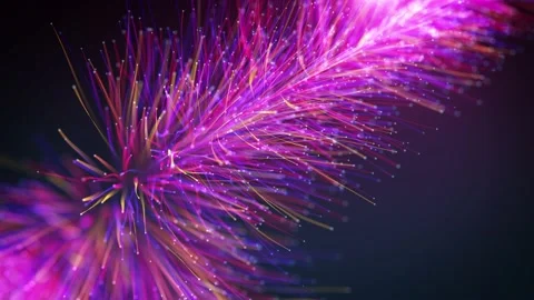 Abstract Fluid Particles Graphic Loop Background Stock Footage 196881551