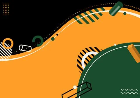 Abstract fluid pattern 3D geometric elements decoration background flat desig Stock Illustration