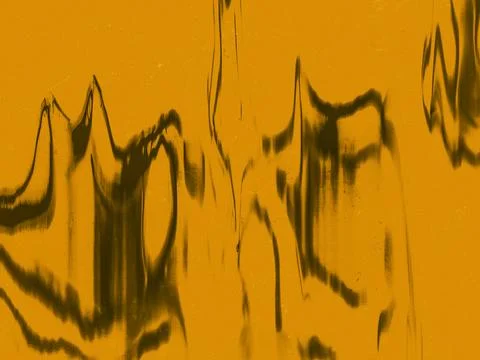 Abstract fluid pattern with distorted wavy lines on warm amber background Ilustración de archivo
