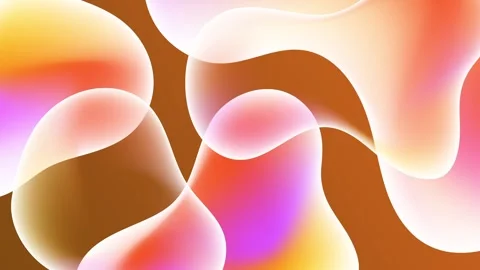 Abstract fluid pattern with vibrant colors and smooth gradient shapes seamless Stock Footage 294663072