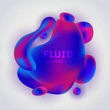Abstract Fluid Pink and Blue Gradient Shape Isolated on White Background. Stock Illustration