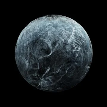 Abstract fluid, plasma sphere. particles flowing around sphere Stock Illustration