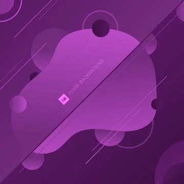 Abstract fluid shape with geometric and diagonal lines purple background. 스톡 일러스트