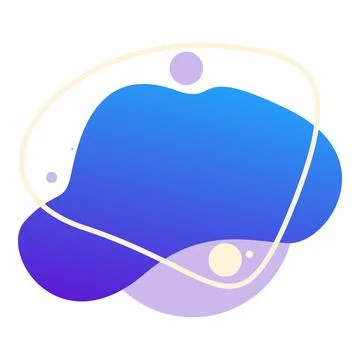 Abstract fluid shape with gradient and line art accentuating modern design Stock Illustration