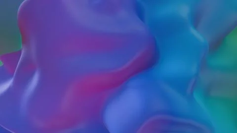 Abstract Fluid Shape with Gradient Colors in Blue and Pink Stock Illustration