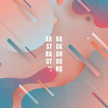 Abstract fluid shape with rounded line diagonal background. Illustrazione stock