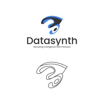 Abstract fluid shape with shield, tech logo template Illustrazione stock