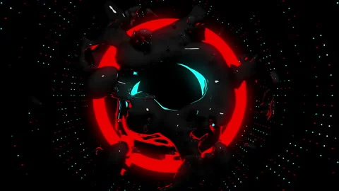 Abstract fluid shaped seamless loop animation Stock Footage 260793564