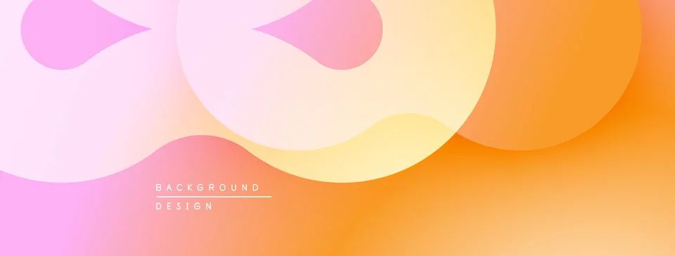 Abstract fluid shapes blend, creating soft gradient background. Warm colors Illustrazione stock