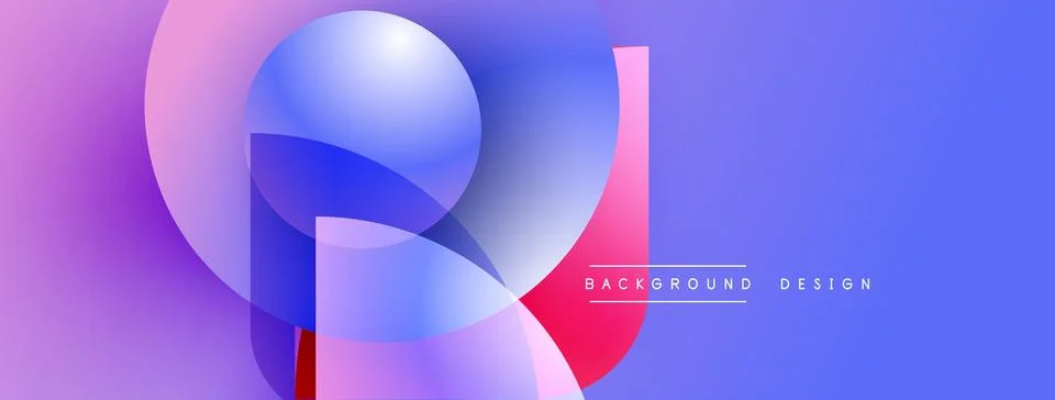 Abstract fluid shapes blend, creating vibrant purple, blue, pink gradients. 库存插图