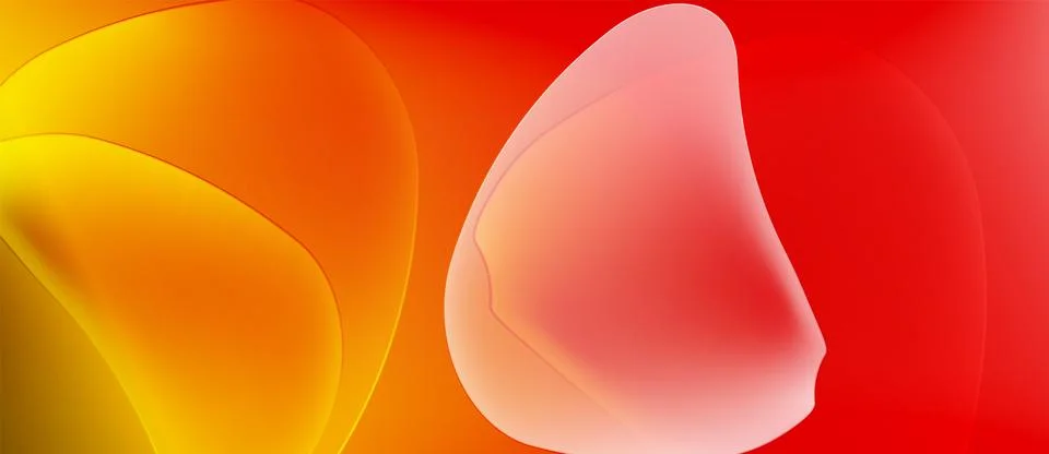 Abstract fluid shapes blend, creating warm color gradients. Yellows transition Stock-Illustration