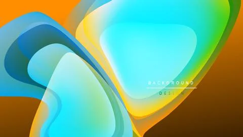 Abstract fluid shapes blend, creating vibrant color gradients. Dynamic 스톡 일러스트