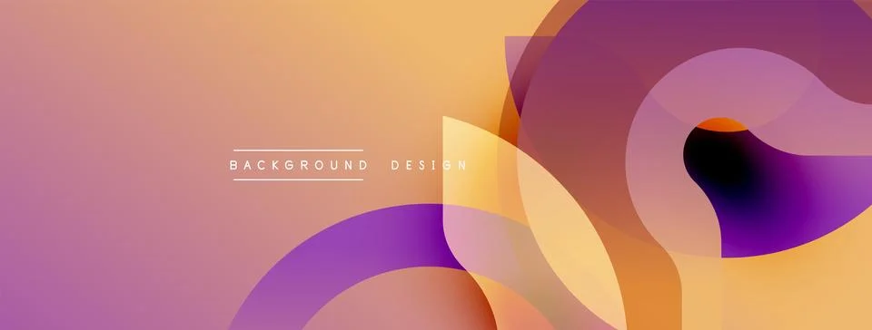 Abstract fluid shapes blend, creating warm gradient. Orange, purple hues Illustrazione stock