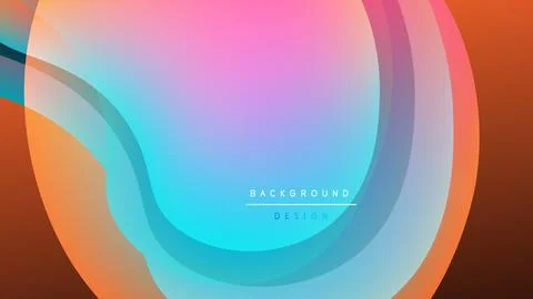 Abstract fluid shapes blend, creating vibrant color gradients. Design features Stock-Illustration