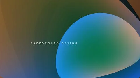 Abstract fluid shapes blend, creating vibrant color gradients. Dark background Stock-Illustration