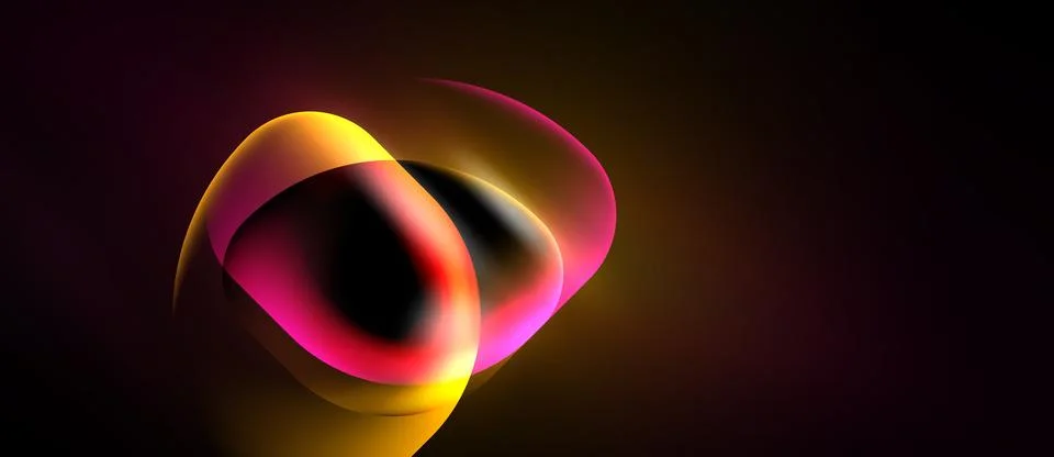Abstract fluid shapes blend, creating vibrant color gradients. Warm tones Stock-Illustration