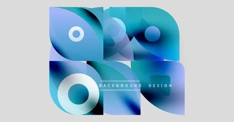Abstract fluid shapes, cool blues, layered design. Modern background with 스톡 일러스트