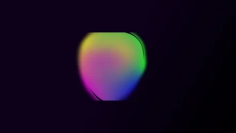 Abstract fluid shapes evolve with vibrant neon gradients during ethereal mo.. Stock Footage 342521572