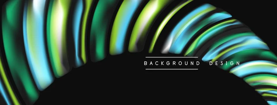 Abstract fluid shapes form dynamic tunnel. Gradient colors blend, creating Ilustración de archivo