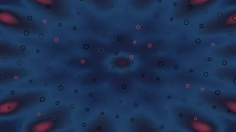 Abstract Fluid Shapes Forming in Deep Blue Red Gradient Setting Stock Footage 327944535