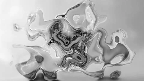Abstract Fluid Shapes Liquid Wave Background Animation Vídeo Stock 325235073