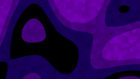 Abstract Fluid Shapes Morphing Purple and Black Motion Background Video stock 343132389