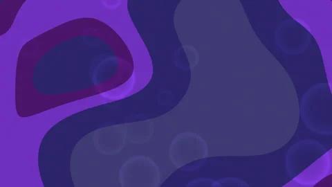 Abstract Fluid Shapes Motion Background Purple Navy Gradient Waves and Bubble 库存影片 344742589