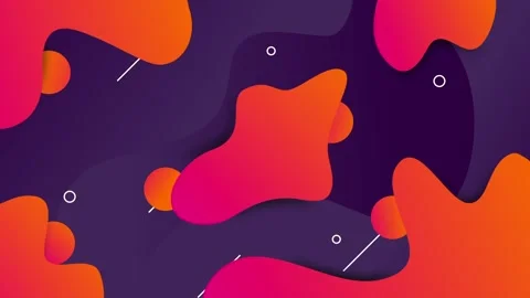 Abstract Fluid Shapes Moving Seamlessly on Dark Gradient Background with So.. Stock-Footage 335111026
