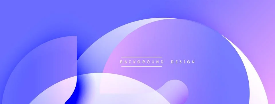 Abstract fluid shapes overlap, creating dynamic gradient background. Soft blues, Stock Illustration