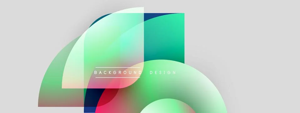 Abstract fluid shapes overlap, creating vibrant color gradients. Modern design Stock Illustration