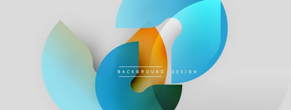 Abstract fluid shapes overlap, creating vibrant color gradients. Modern design 스톡 일러스트
