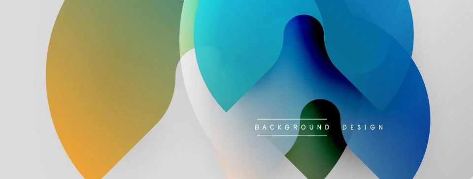 Abstract fluid shapes overlap, creating vibrant color gradients. Modern design 스톡 일러스트