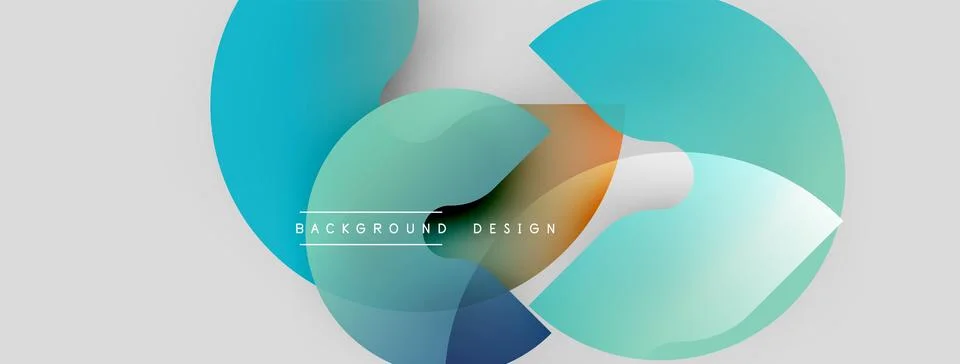 Abstract fluid shapes overlap, creating vibrant color gradients. Modern design Stock Illustration