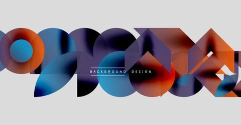 Abstract fluid shapes overlap, creating dynamic colorful background. Modern 스톡 일러스트