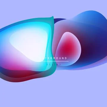 Abstract fluid shapes overlap, creating vibrant color gradients. Background 스톡 일러스트