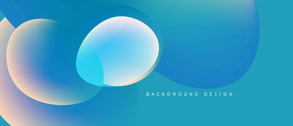 Abstract fluid shapes overlap, creating vibrant blue, purple gradients. Design イラスト素材