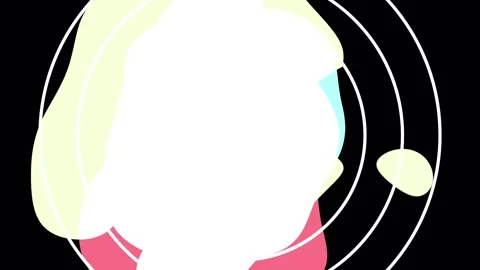 Abstract fluid shapes in soft yellow and pink with subtle motion waves for .. Stock Footage 342511396