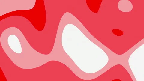 Abstract fluid shapes swirl in bold reds and soft whites Vídeos de archivo 335606757
