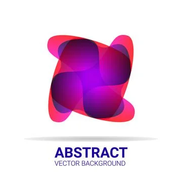 Abstract fluid symbol. Blur gradient colors logo with soft transition effect Stock Illustration