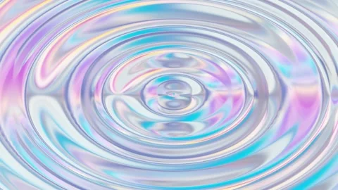 Abstract fluid texture of swirling liquid chrome metal waves with motion ligh Stock Footage 308243523
