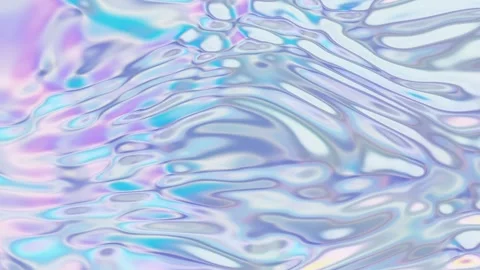 Abstract fluid texture of swirling liquid chrome metal waves with motion ligh Stock Footage 309927977