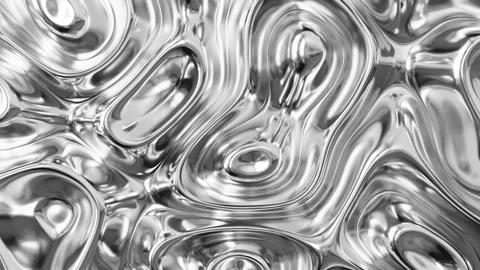 Abstract fluid texture of swirling liquid chrome metal waves with motion li.. Stock Footage 312030655