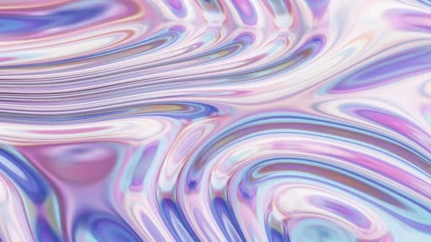 Abstract fluid texture of swirling liquid chrome metal waves with motion ligh Stock Footage 317833574