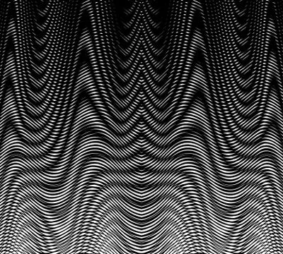 Abstract fluid textured background with wavy linear moire effect Stock Illustration