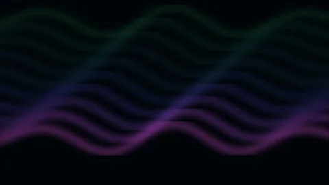 Abstract Fluid Wave Background: Digital Tech Gradient Flow Loop Animation Stock Footage 336836696