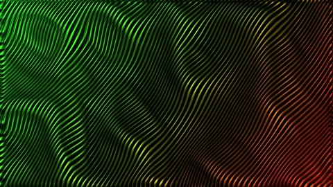 Abstract Fluid Wave Motion Background Loop with Neon Green Yellow and Red G.. Stock Footage 345308635